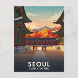 Cartão Postal Palácio em Seul, Coreia do Sul