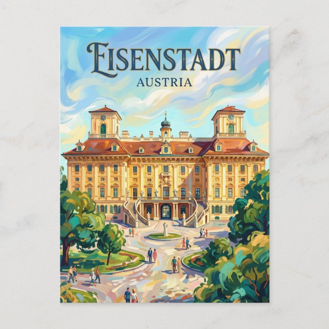 Cartão Postal Palácio Esterházy Áustria (Frente)
