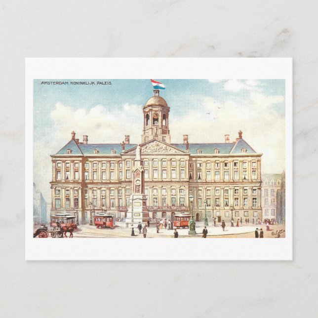 Cartão Postal Palácio Real Antigo, Amsterdã (Frente)