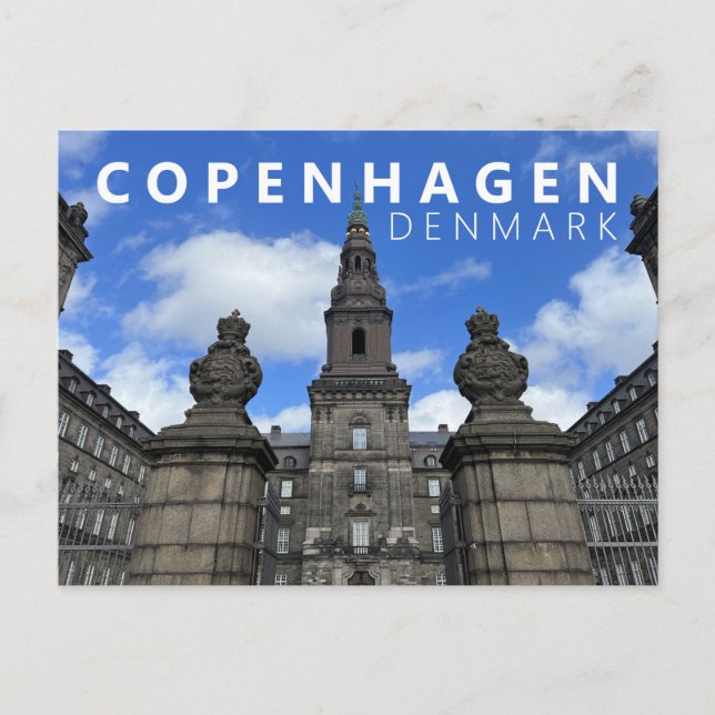 Cartão Postal Palácio Real Copenhaga Dinamarca Escandinávia Mode (Frente)