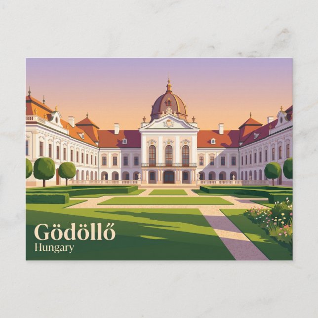 Cartão Postal Palácio Real de Gödöllő Hungria (Frente)