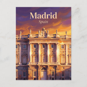 Cartão Postal Palácio Real de Madrid Espanha
