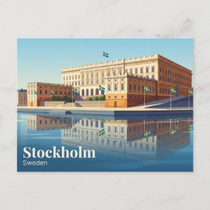 Cartão Postal Palácio Real, Estocolmo Suécia