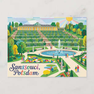 Cartão Postal Palácio Sanssouci Alemanha