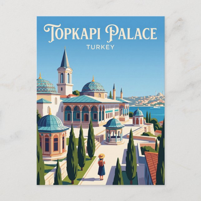 Cartão Postal Palácio Topkapi Turquia (Frente)