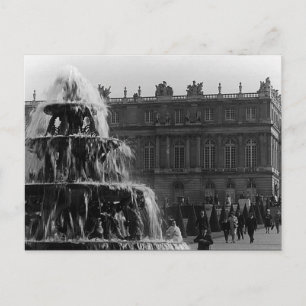 Cartão Postal Palácio vintage França Versalhes Pirâmide fonte