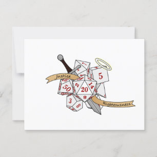 Cartão Postal Paladin Dice Design