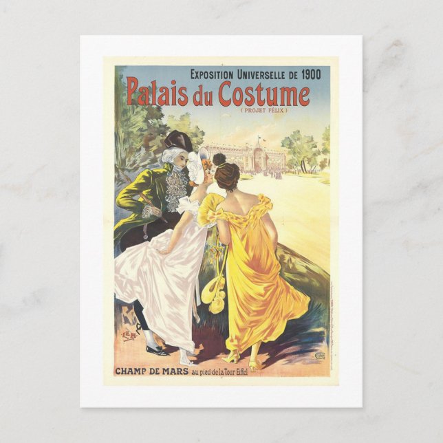 Cartão Postal Palais du Costume from the 1900 Exposition (Frente)