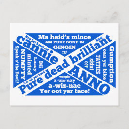 Cartão Postal Palangres e frases escocesas