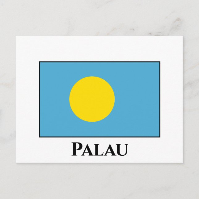 Cartão Postal Palau Flag (Frente)
