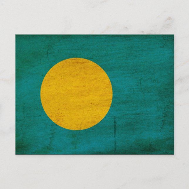 Cartão Postal Palau Flag (Frente)