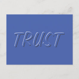 Cartão Postal Palavra de Confiança de Preto e Branco Moderado