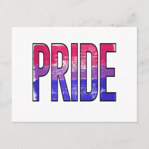Cartão Postal Palavra de Orgulho Bissexual