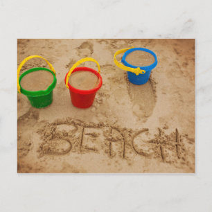Cartão Postal Palavras de areia de praia