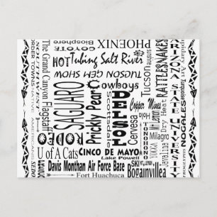 Cartão Postal Palavras de efeito do Arizona