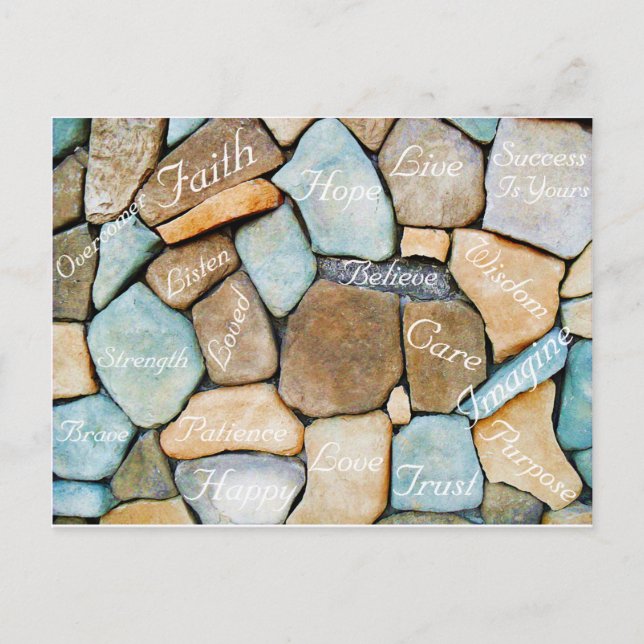Cartão Postal Palavras de encorajamento, Palavras de Esperança (Frente)