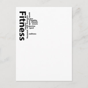 Cartão Postal Palavras de fitness