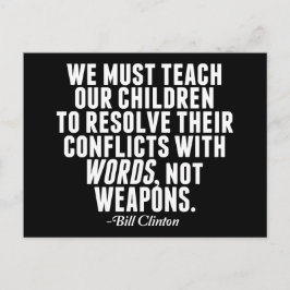 Cartão Postal Palavras Não Reforma das Armas