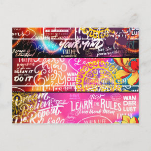 Cartão Postal Palavras Palavras Palavras