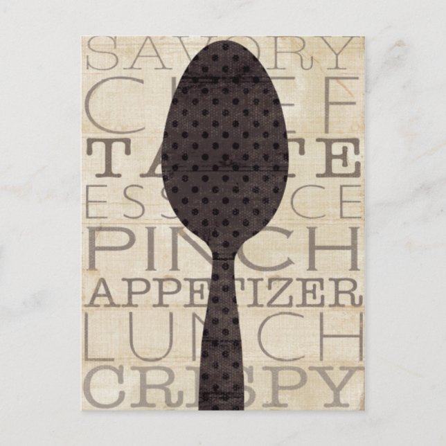 Cartão Postal Palavras para a cozinha (Frente)