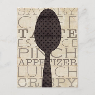 Cartão Postal Palavras para a cozinha