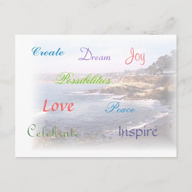 Cartão Postal Palavras para viver (Frente)