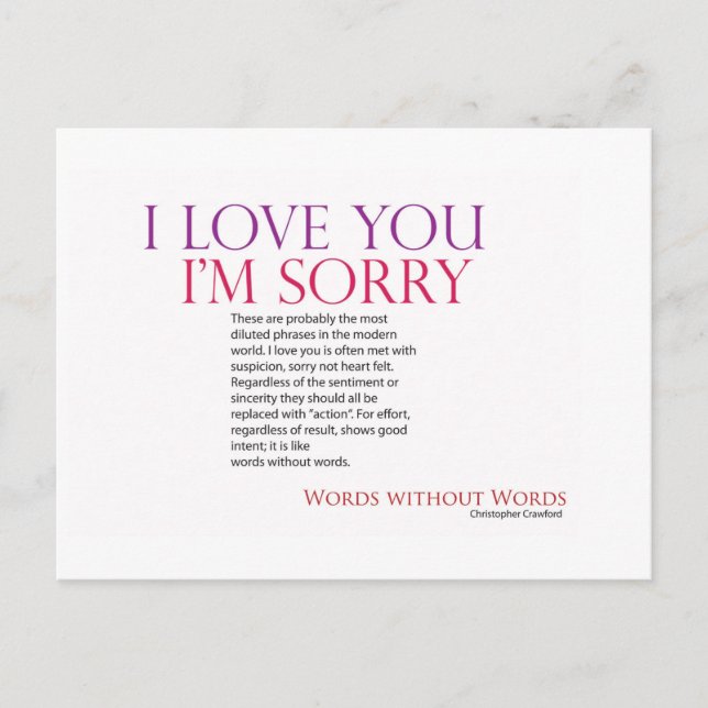 Cartão Postal Palavras Sem (Frente)