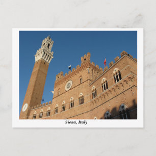 Cartão Postal Palazzo Pubblico, Piazza del Campo, Siena Itália