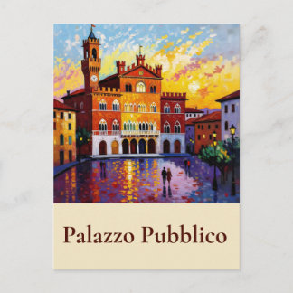 Cartão Postal Palazzo Pubblico - Siena, Toscana, Itália central