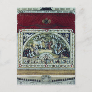Cartão Postal Palco e cortina decorativa de Dresden