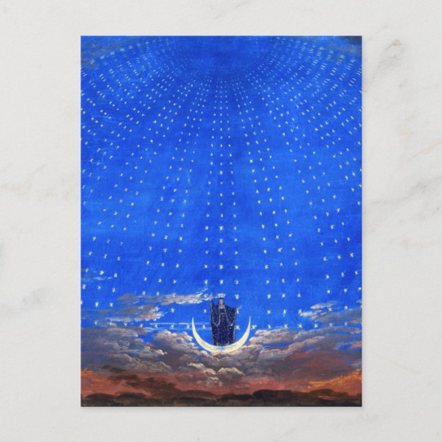 Cartão Postal Palco para a ópera Magic Flute de Mozart (Frente)