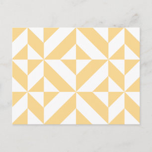 Cartão Postal Pale Melon Geométrico Deco Cube