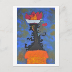 Cartão postal Palenquera y rosas