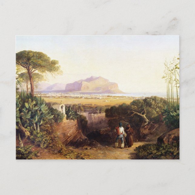 Cartão Postal Palermo, Sicília, 1847 (petróleo na canvas) (Frente)