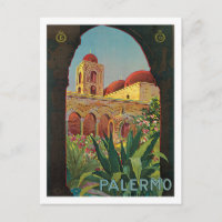 Palermo Sicilia Itália Viagens vintage Poster Art