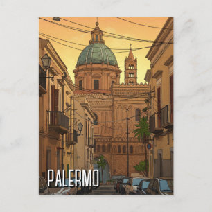 Cartão Postal Palermo Sicily Itália Viagem