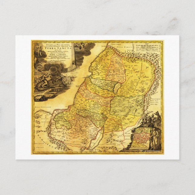 Cartão Postal PalestinaMapaPanorâmicoPalestina 2 (Frente)