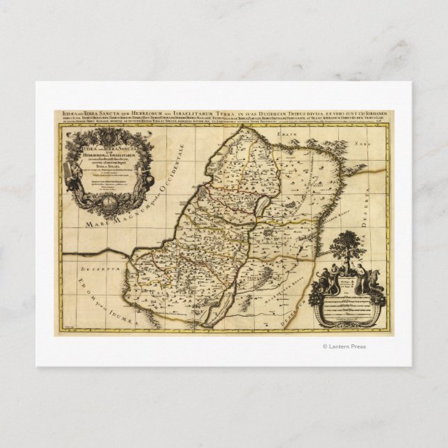 Cartão Postal PalestinaMapaPanorâmicoPalestina 2 (Frente)