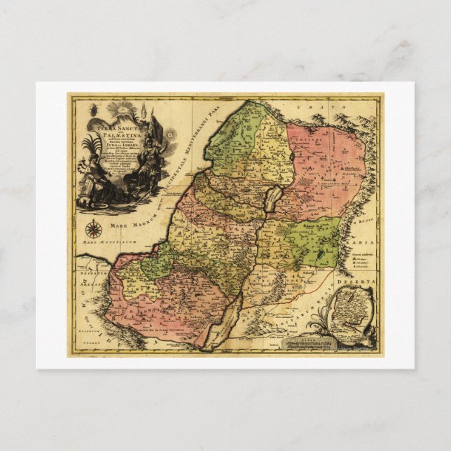 Cartão Postal PalestinaMapaPanorâmicoPalestina 4 (Frente)