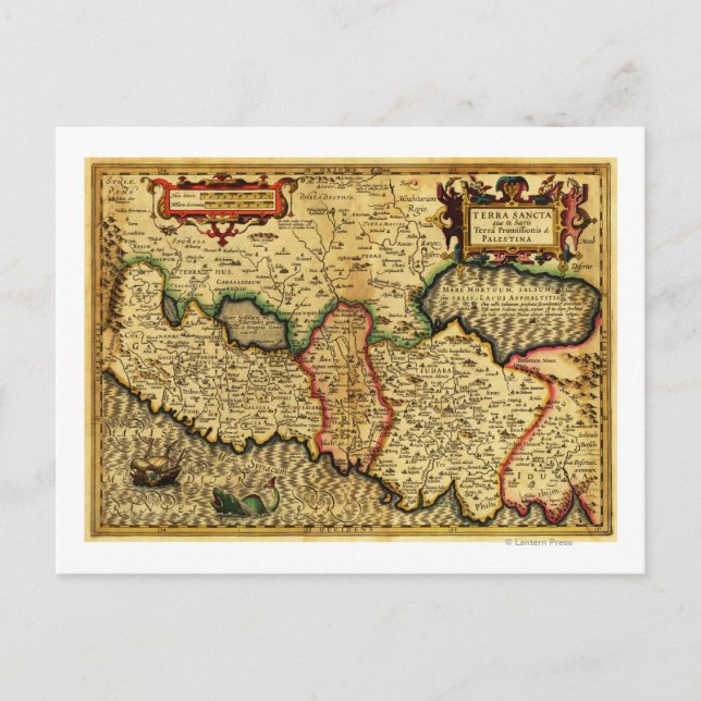 Cartão Postal PalestinaMapaPanorâmicoPalestina 5 (Frente)