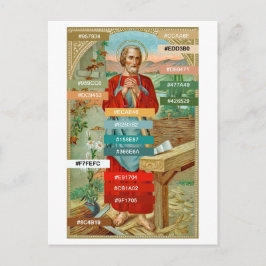 Cartão Postal Paleta de cores para Ruas. Joseph, o Trabalhador (