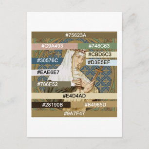 Cartão Postal Paleta de Cores para Santa Catarina de Siena (BK 1