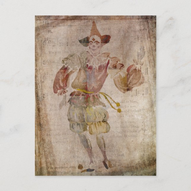 Cartão Postal Palhaço no Espelho (Frente)