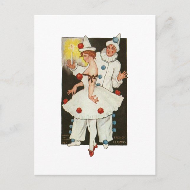 Cartão Postal Palhaços Franceses (Frente)