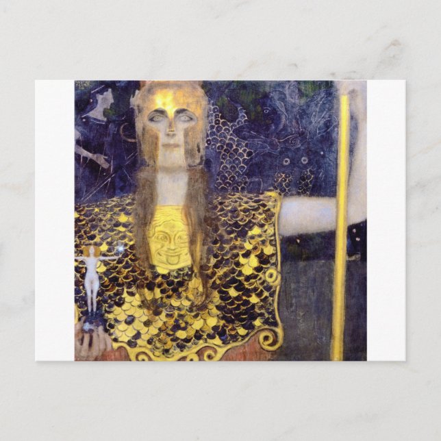 Cartão Postal Pallas Athena, Gustav Klimt (Frente)