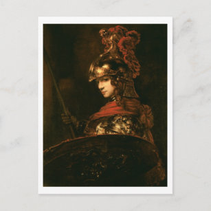 Cartão Postal Pallas Athena ou, Figura blindada, 1664-65