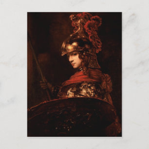 Cartão Postal Pallas Athena ou, Figura blindada, 1664-65
