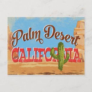 Cartão Postal Palm Desert Postcard California Desert Retro