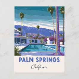 Cartão Postal Palm Primavera California Vintage