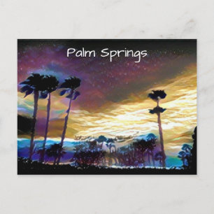 Cartão Postal Palm Primavera Night